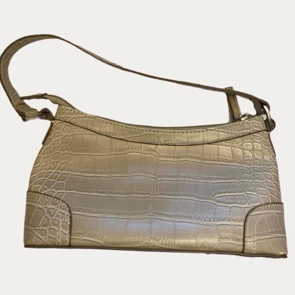 Vintage Y2K Tommy Hilfiger Croc Embossed Shoulder Bag